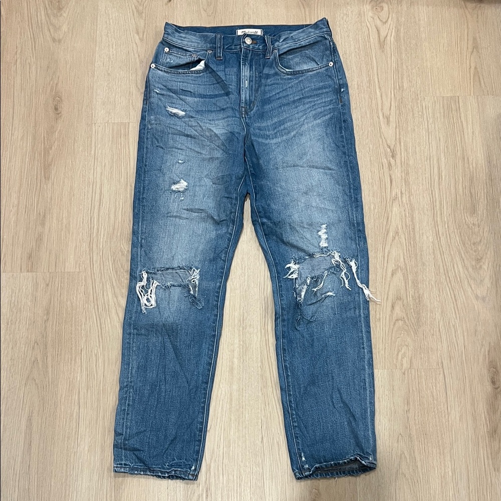 Madewell 28 the perfect vintage Jean Stylish Blue Distressed Jeans